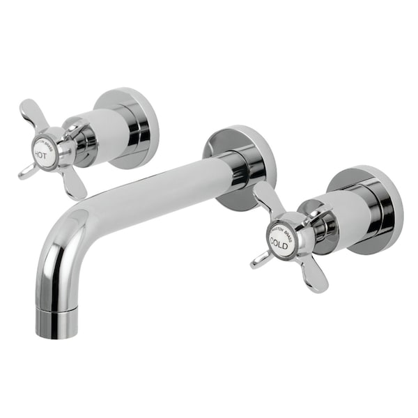 Kingston Brass KS8121BEX Two-Handle Wall Mount Bathroom Faucet, Polished Chrome KS8121BEX - main